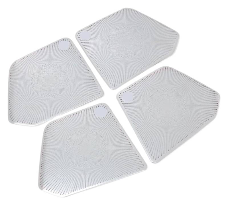 Auto Innenraum Für Kuga Für Escape 2020-2024 Stahl Auto Innentür Audio Lautsprecher Abdeckung Trim Stereo Rahmen Dekoration Panel(Silver) von gangxiao