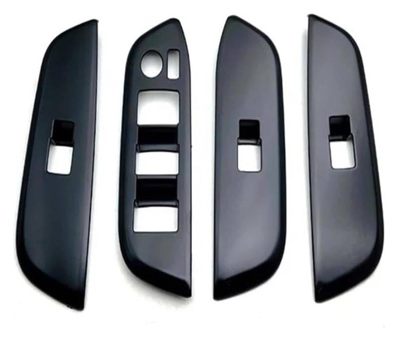 Auto Innenraum Für T&oyota Für Crown Für Cossover 2023 2024 LHD RHD Türgriff Fensterschalter Abdeckung Verkleidung Armlehne Panel Dekoration Rahmen(Black,LHD) von gangxiao