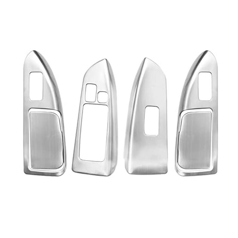 Auto Innenraum Für T&oyota Für Land Cruiser Für Prado 120 2003-2009 Lifter Button Switc Auto Silber Innenfenster Panel Cover Zierrahmen von gangxiao