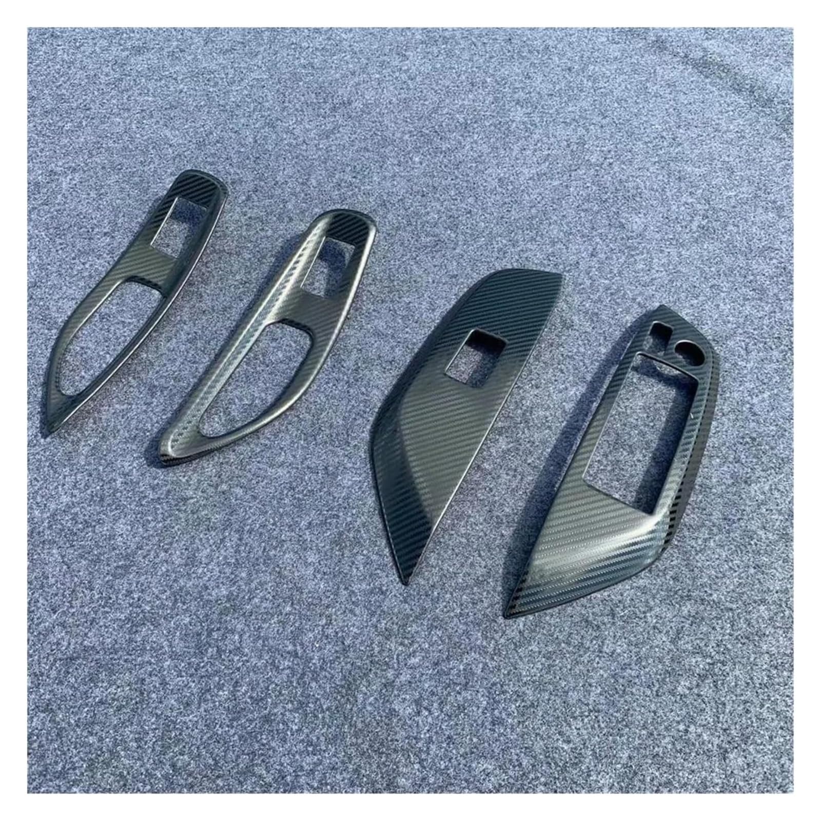 Auto Innenraum Für T&oyota Für Yaris 2020 2021 2022 Edelstahl Dekorationsrahmen Innentürgriff Fensterschalter Abdeckung Verkleidung Armlehnenplatte(Black,LHD) von gangxiao