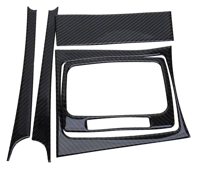 Für M&ercedes Für B&ENZ C-Klasse W204 2007-2013 Kohlefaser LHD Schwarz Auto Mittelkonsole Schalttafelabdeckung Verkleidungssatz Dekoration Auto Innenraum von gangxiao