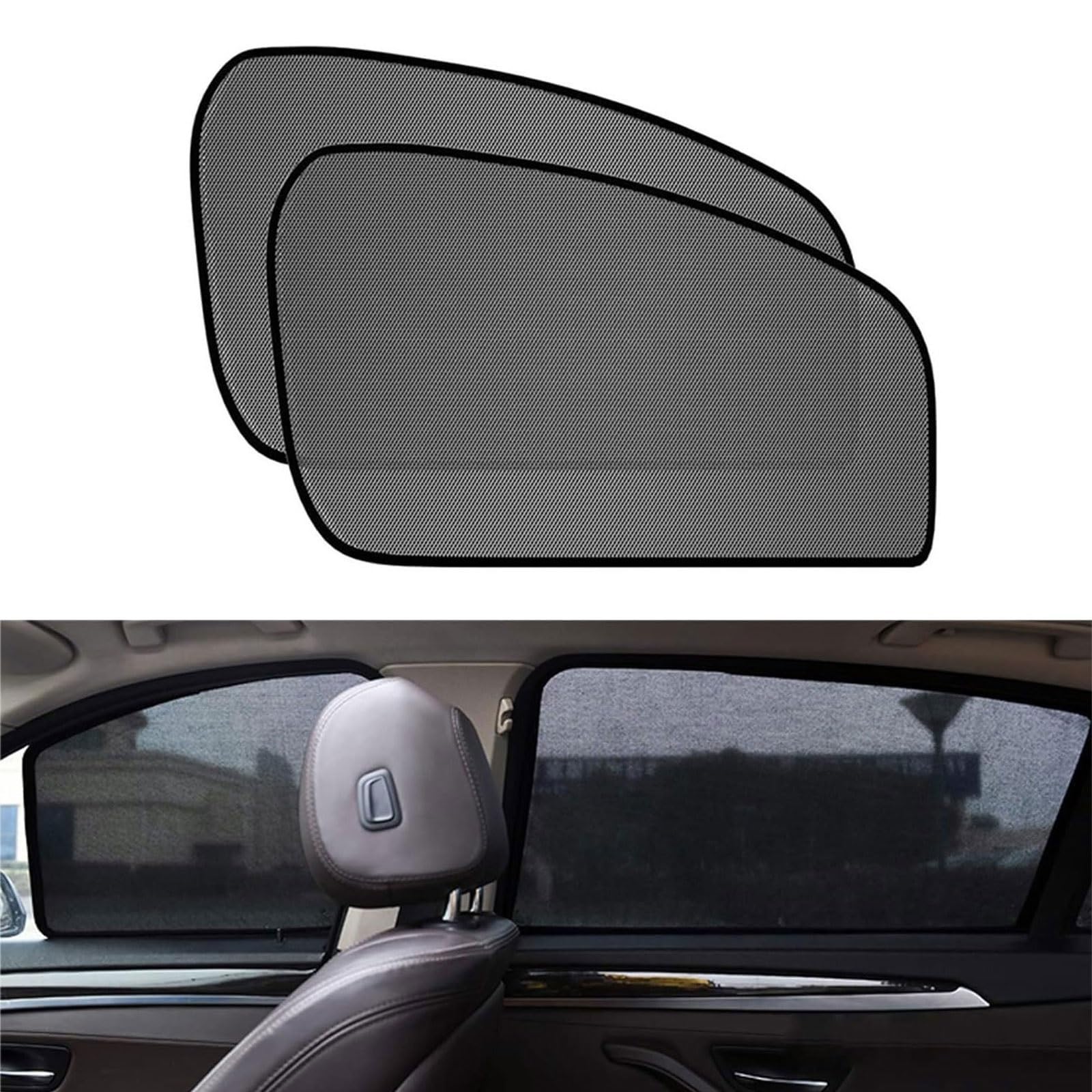 Auto Sonnenschutz seitenscheibe,for Tesla Model 3,Sonnenschutz für Seitenscheiben universeller magnetischer Autovorhang,for Blockieren von UV-Strahlen(2 Front Row) von generic