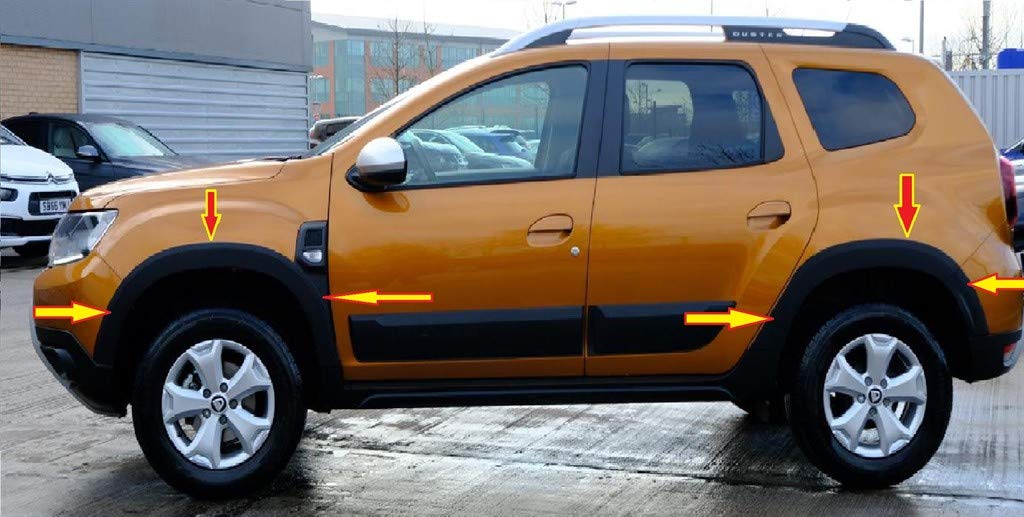 MNE PARTS Kotflügelverbreiterungen für Dacia Duster 2018+ (8 TLG ABS schwarz, links) von generic