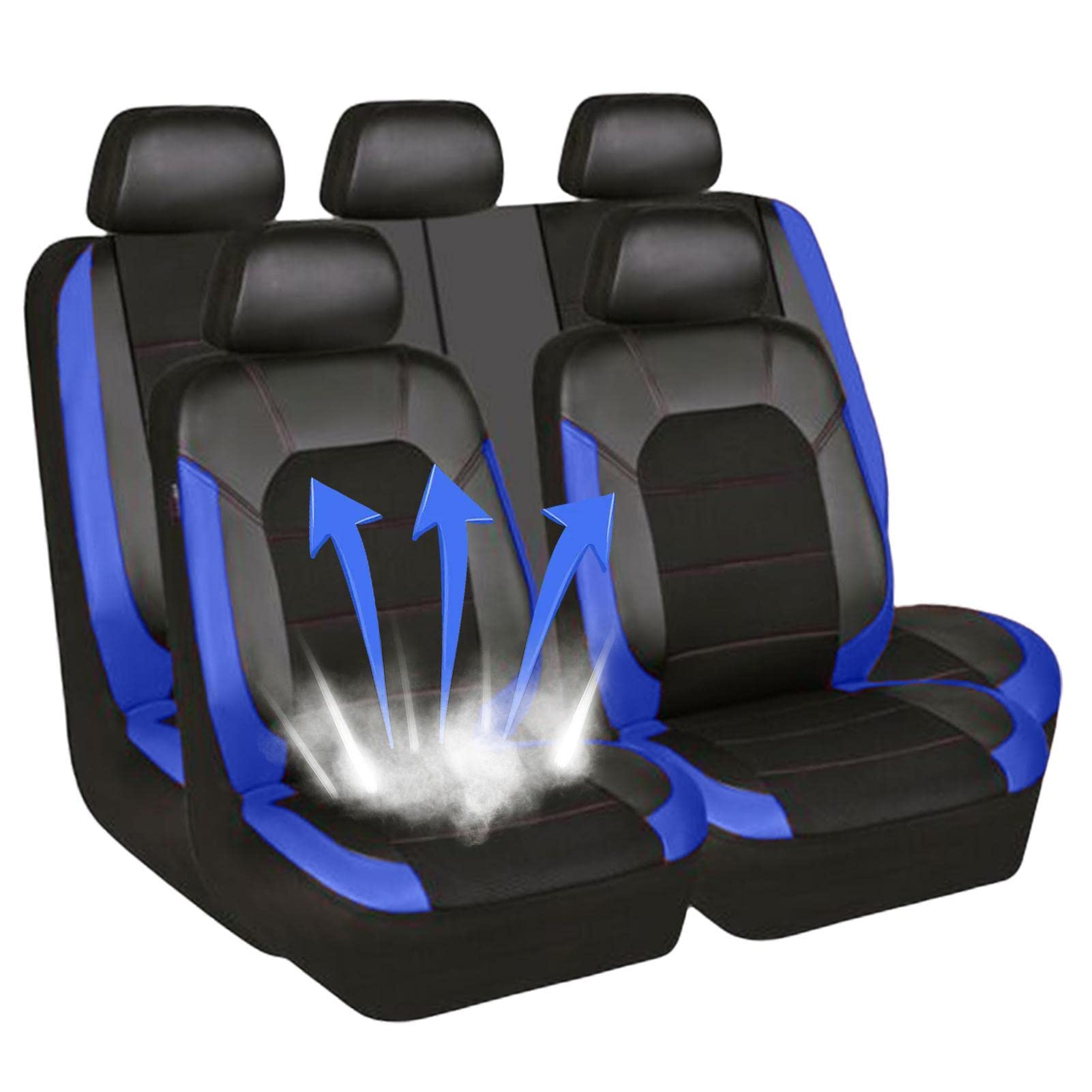 PU-Sitzbezug für Auto | wasserdichte und langlebige Auto-Vordersitz-Rückenschutzhülle - Einfach zu installierende universelle Autoinnenräume, die für die meisten Limousinen, SUVs und Lastwagen von generic