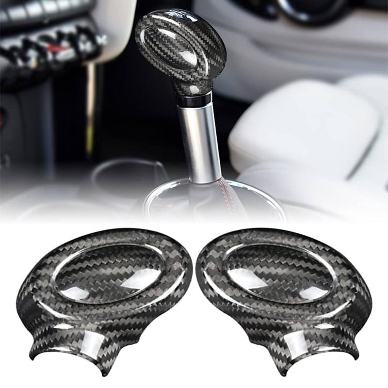 SIKUAI Automative Real Carbon Fiber Gear Shift Knob Cover Trim For MINI COOPER F54 F55 F56 F57 F60 von generic