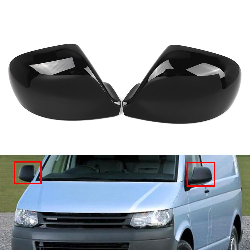 FSFYUK 1 Paar Rückspiegelabdeckung Spiegelkappe Seitenspiegelabdeckung Türspiegelabdeckungen Für Transporter T5/T5.1/T6 2010-2023 Schwarz glänzend FSFYUK 1 Paar Rückspiegelabdeckung Spiegelkappe Seitenspiegelabdeckung Türspiegelabdeckungen Für Transporter T5/T5.1/T6 2010-2023 Schwarz glänzend von generisch