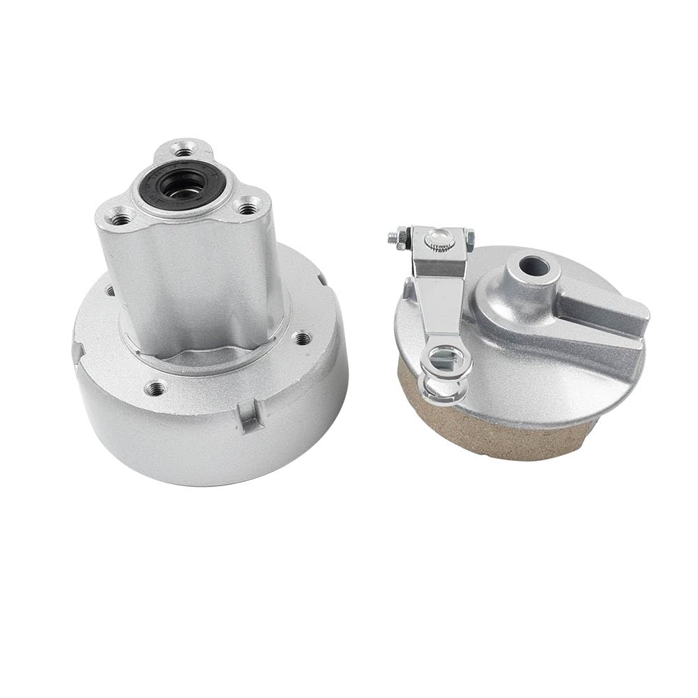 FSFYUK 2 Stück Motorrad Hinterradfelgen Trommelnabe & Abdeckung Bremsbacken Aluminium Splitter Motorrad Für Monkey Z50 Z50R Bike von generisch