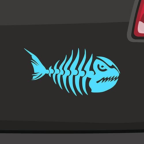 Fisch Aufkleber Skelett -6 Größen- Sticker Auto Fish Fischen Wasser Bone lustig in 6 Größen und 21 Farben von generisch