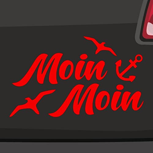 Moin Moin Möwen Aufkleber -6 Größen 21 Farben- Norderney Urlaub Sylt Ostsee Föhr von generisch