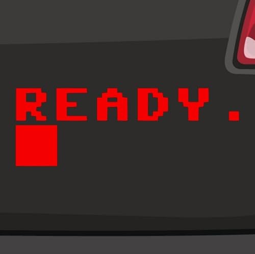 Ready. Aufkleber -6 Größen 21 Farben- Commodore C64 8-Bit Retro Pixel Error PC von generisch