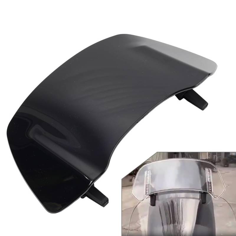 SIKUAI 1 Pc Einstellbare Spoiler Clamp-Auf Windschutzscheibe Motorrad Windschutzscheibe Schwarz Vorne von generisch
