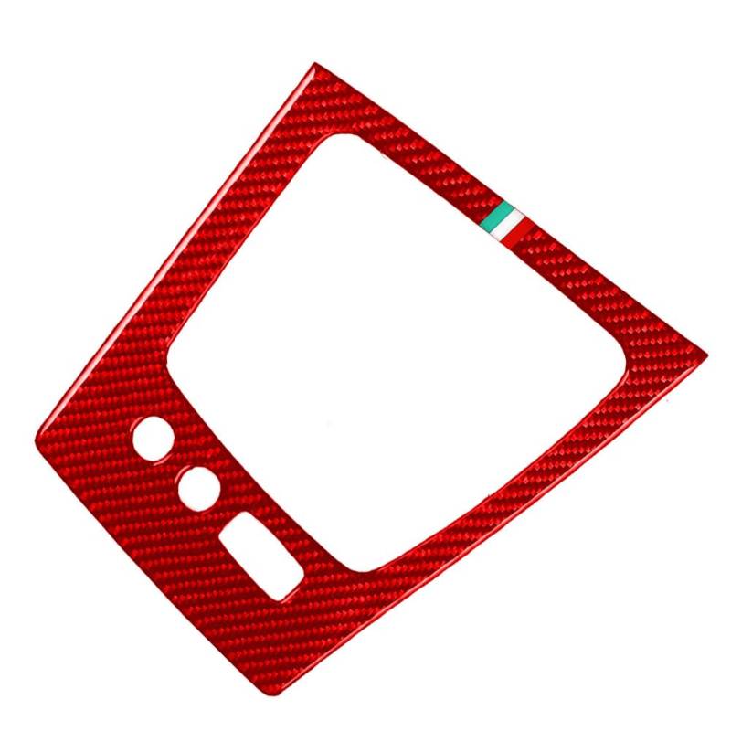 SIKUAI 1 Stück Carbon Fiber Panel Cover Trim Schalthebel Panel Rot Mit Italien Flagge Rechts Hand Für Brera 2005-2010 von generisch