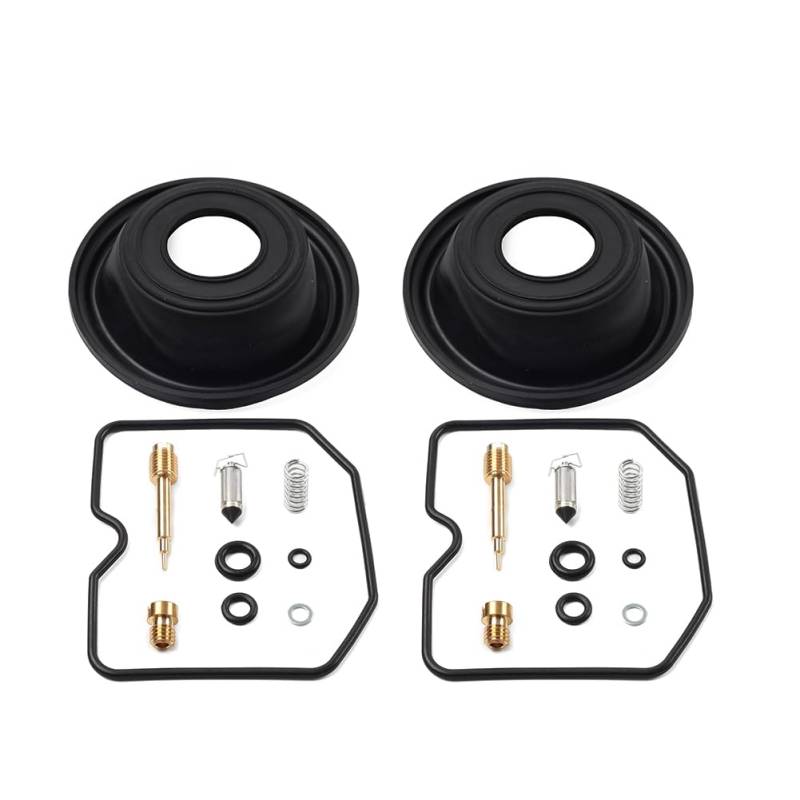 SIKUAI 2 Sätze Vergaser Carb Rebuild Reparatur Kit Gummi, Messing Für KLE400 KLE500 1991-2007 von generisch