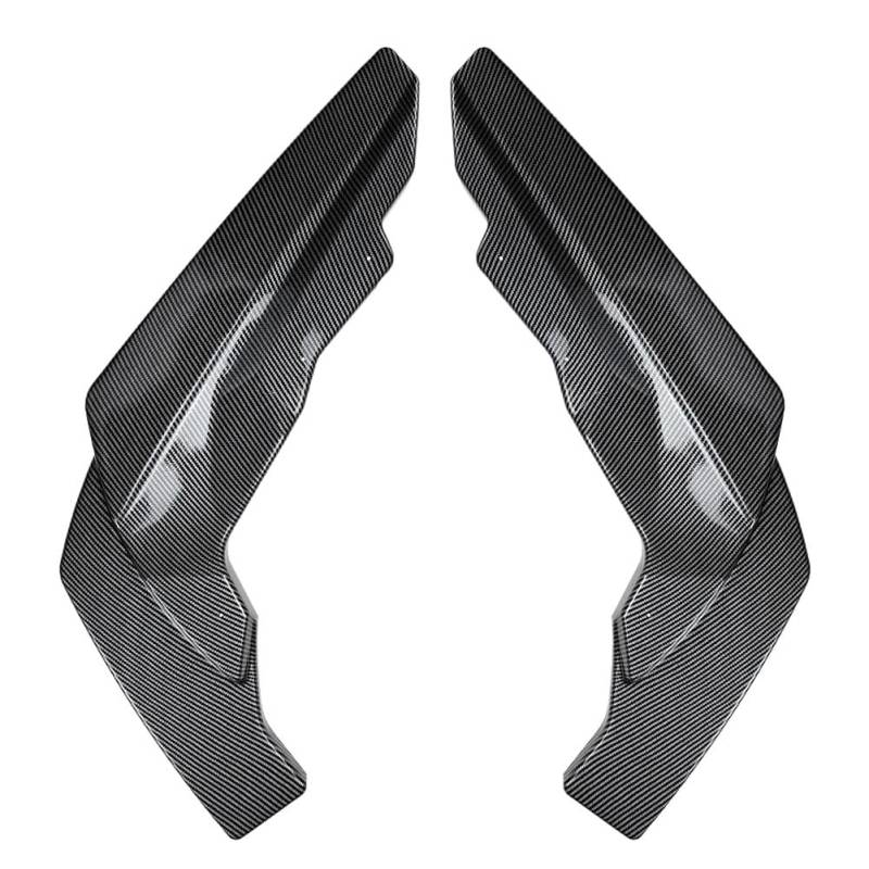SIKUAI 2 Stück Carbon Fiber Schwarz Splitter Lip Side Spoiler Heckstoßstange ABS Für 2er M2 G87 23-2024 von generisch