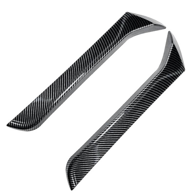 SIKUAI 2 Stück Lippendiffusor Splitter Seitenspoiler Flügel Heckstoßstangenschutz Karbonfaser Schwarz ABS Für T-ROC 2017-2024 von generisch