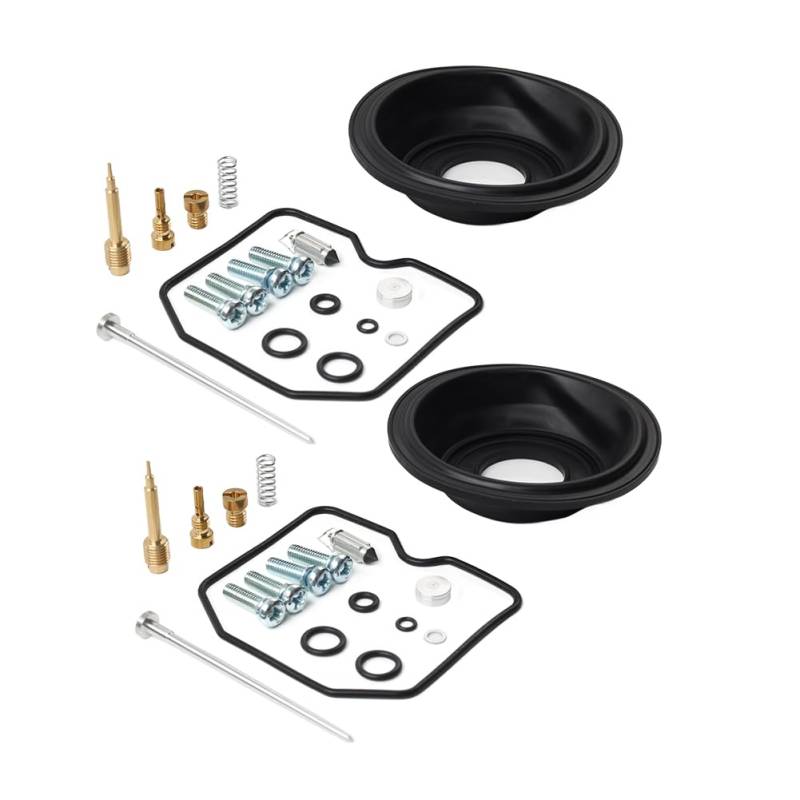 SIKUAI 2er Set Umbauteile Vergaser Reparatursatz Vergaserzubehör Messing, Gummi Für Vulcan 500 EN500 96-09 von generisch