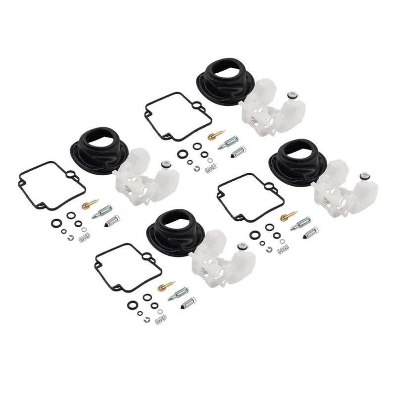 SIKUAI 4er Set Vergaser-Reparatur-Sets Vergaserreparatur und Membran Messing Schwarz & Silber Motorrad Für Adventurer Daytona Für Speed ​​Triple Sprint Thunderbird Trident Trophy F von generisch