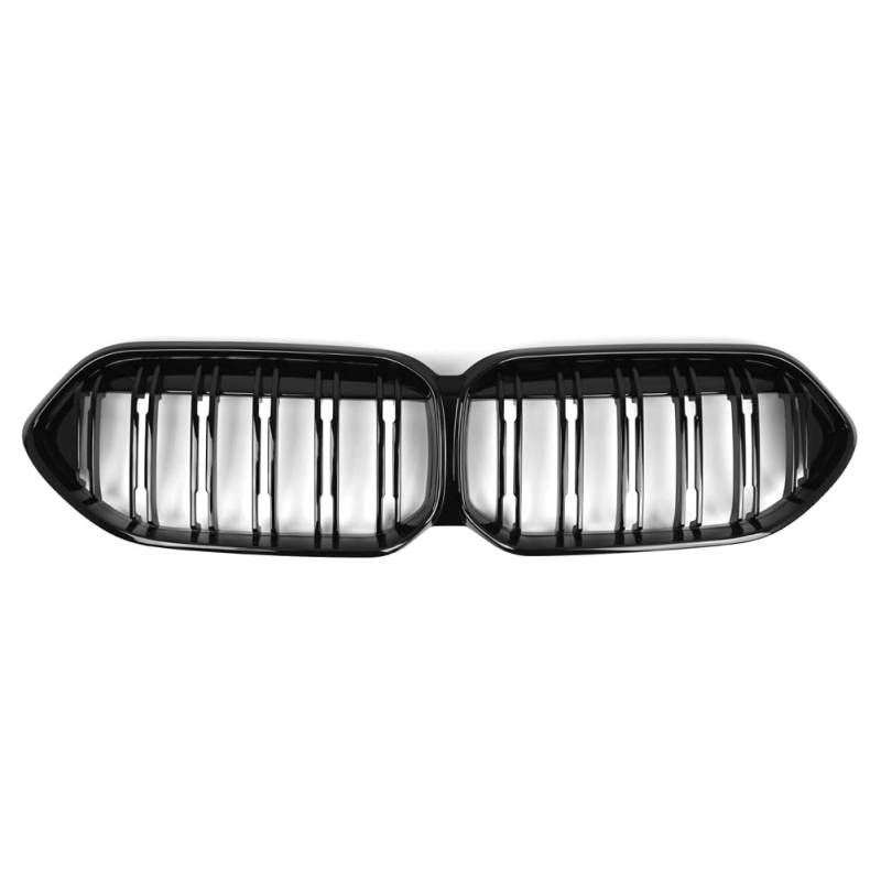 SIKUAI 51135A39378 Vorne Doppel Linie Stoßstange Niere Mitte Haube Kühlergrill Grill ABS Glänzend Schwarz Auto Für 2 Serie F44 4-Türer 2020-2023 von generisch