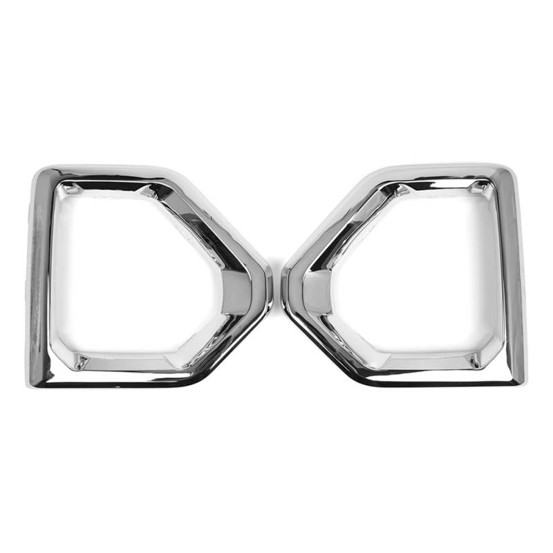 SIKUAI Auto 84176752/84176753 Nebelscheinwerferrahmen Stoßfänger Fahrlampenabdeckung Äußere Blende 1 Paar Für GMC Sierra 1500 Denali SLT AT4 19-2022 ABS Chrom von generisch
