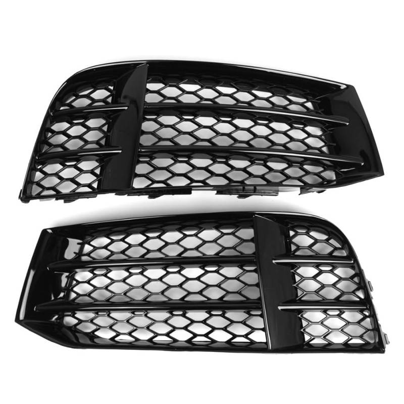 SIKUAI Auto Front Offen Mesh Unteren Stoßfänger Waben Grill Nebel Licht Lampe Kühlergrill Für RS5 Coupe Sportback 10-2016 ABS Glänzend Schwarz von generisch