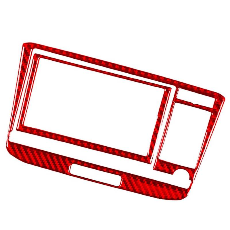 SIKUAI Carbon Fiber CD Schalter Abdeckung Zierleiste Klimaanlage Bedienfeld Rahmen Rot Für TTRS TT TTS 08-14 Auto von generisch