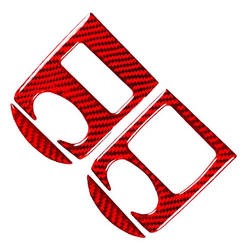 SIKUAI Carbon Fiber RHD Tür Armlehne Fensterheber Schalter Panel Abdeckung Trim Rot Für TTRS TT TTS 08-14 Auto von generisch