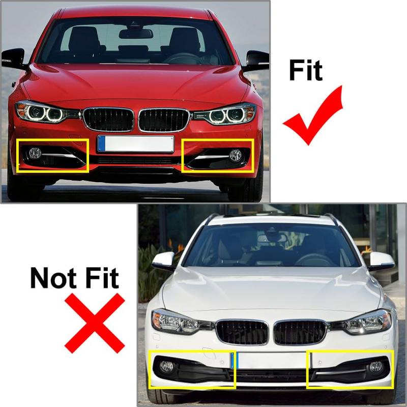 SIKUAI Frontstoßstangenzierleiste Nebelscheinwerfer Kühlergrill Untere Leiste Links ABS Silber Für 3er F30 F31 2012-2015（MIT ZIERLEISTEN MIT SPORT LINE） von generisch
