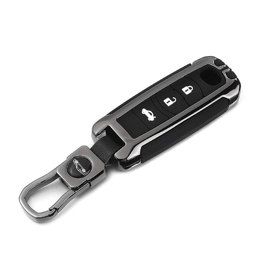 SIKUAI Smart Key Shell Fob Voll versiegelt Gehäuse Abdeckung Fernbedienung Zinklegierung B Grau Auto Für 3 CX-30 CX-5 6 CX-9 2019 2020 von generisch