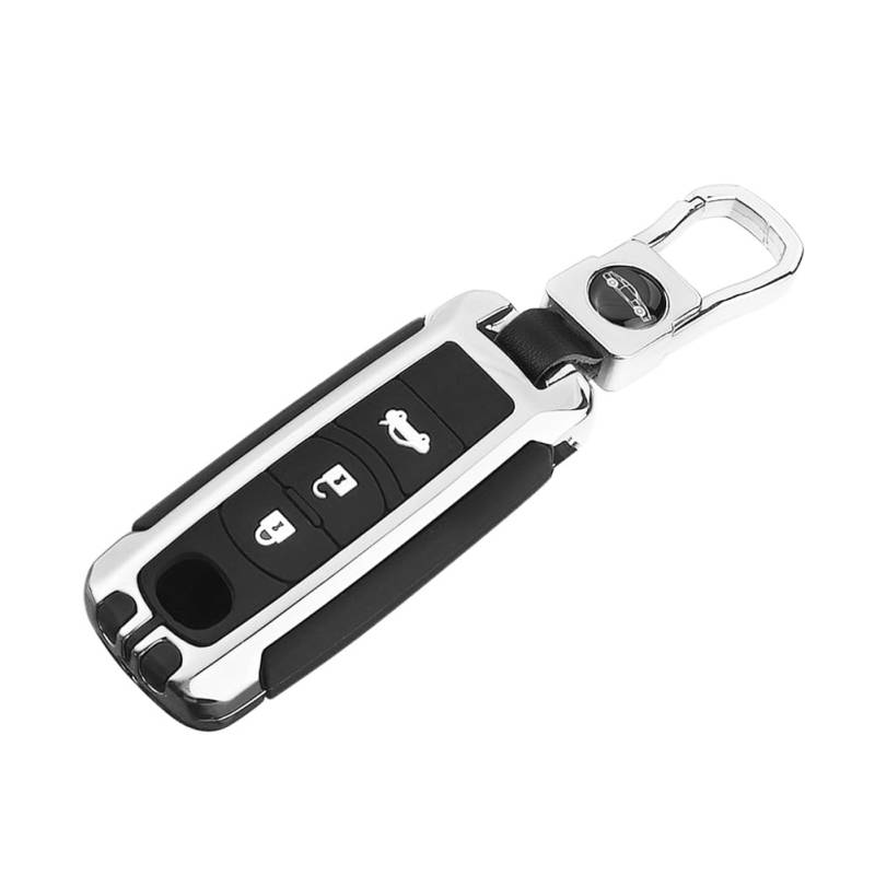 SIKUAI Smart Key Shell Fob Voll versiegelt Gehäuse Abdeckung Fernbedienung Zinklegierung B Silber Auto Für 3 CX-30 CX-5 6 CX-9 2019 2020 von generisch