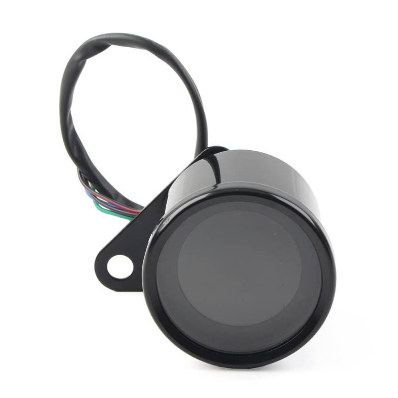 SIKUAI Tachometer Drehzahlmesser Digitaler Kilometerzähler LED-Anzeige Motorrad Kilometerzähler Tachometer Messgerät mit Halterung Retro Modifiziertes Instrument Zubehör Universal Motorrad von generisch