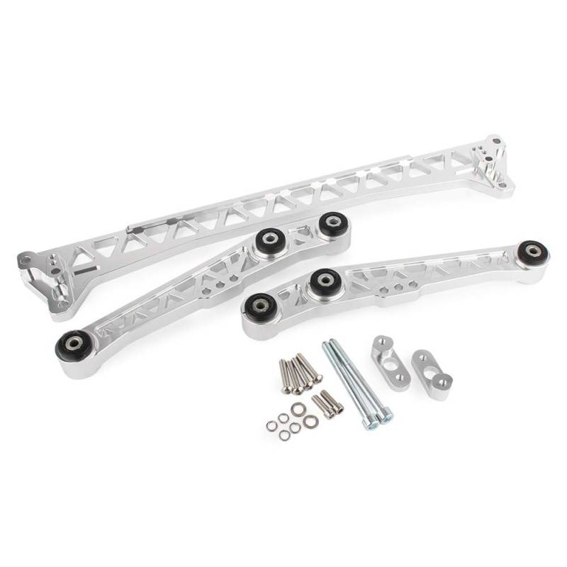SIKUAI Unterer Querlenker + Hilfsrahmenstrebe 7 Funktion Aluminium Silber Für Civic Del Sol 1993-1995 Auto von generisch