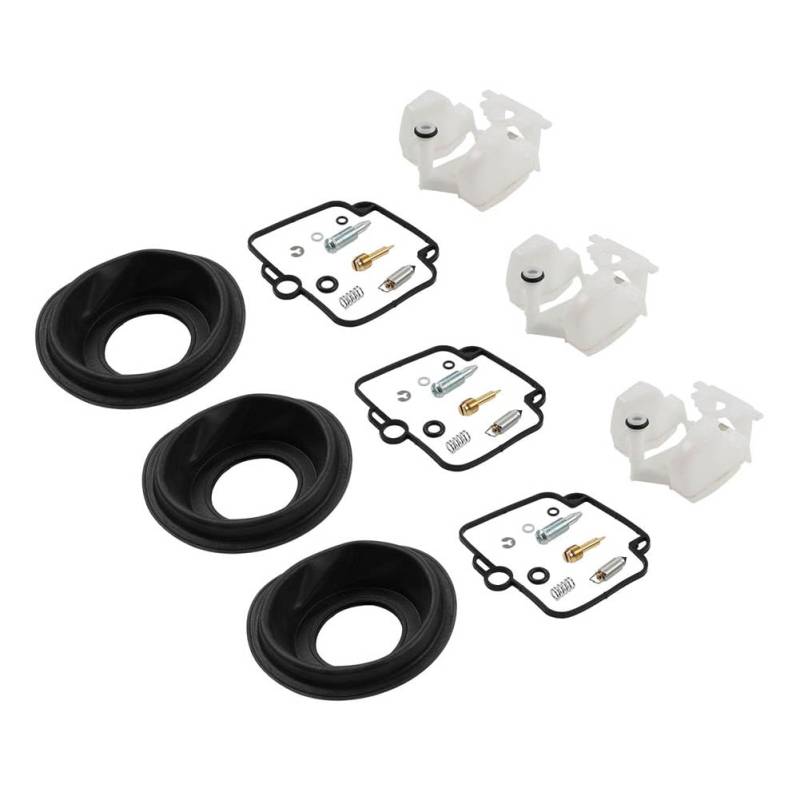 SIKUAI Vergaser Rebuild Reparatur Kits Und Carb Membran Messing Schwarz & Silber Für Adventurer Daytona Für Speed ​​Triple Sprint Thunderbird Trophy Motorrad von generisch
