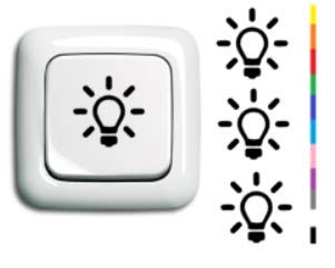 generisch 4X Lichtschalter Aufkleber Licht Schalter Schalteraufkleber Silhouette Aufkleber (254/1/3) (Weiß Glanz, 3 x 2,5 cm) von generisch