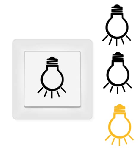 generisch 4X Lichtschalter Aufkleber Licht Schalter Schalteraufkleber Silhouette Aufkleber (254/1/4) (Dunkelgrau Matt, 3 x 2 cm) von generisch