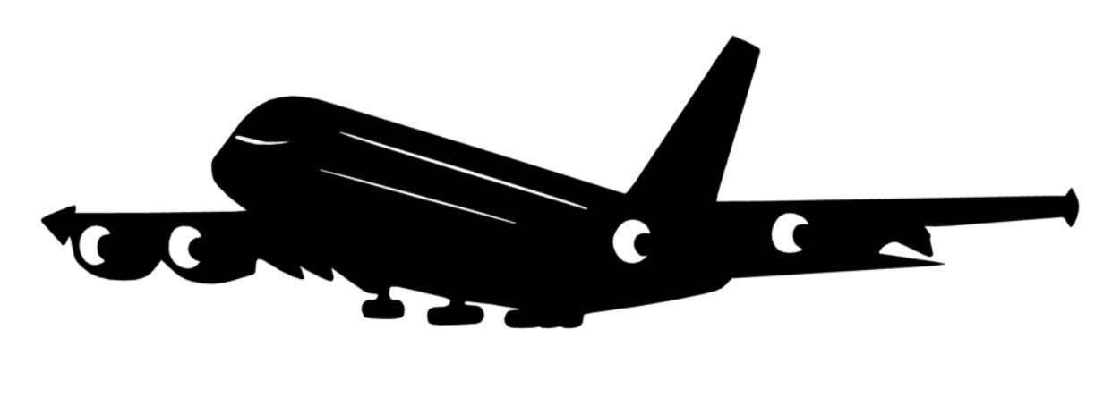 generisch Flugzeug Aufkleber Motorflugzeug Boing Airbus Autoaufkleber in 15cm, 20cm oder 30cm (153/8) (schwarz Glanz, 15cm) von generisch