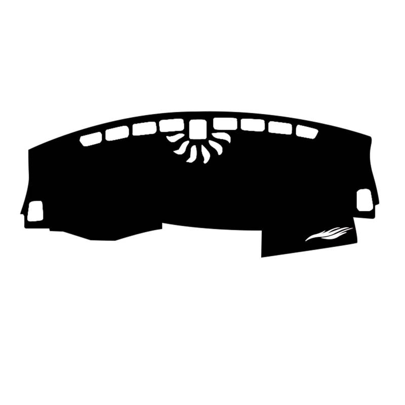 generisch Leder,auto armaturenbrett abdeckung kompatibel mit KIA SPORTAGE 2011-2019,rutschfeste und blendfreie dashboard cover(Black) von generisch