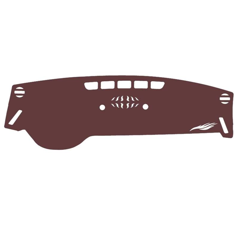 generisch Leder auto armaturenbrett abdeckung kompatibel mit KIA Sorento (NO HUD) 2021-2024,Sonnenschutz, Staubschutz,auto armaturenbrett matte(brown) von generisch