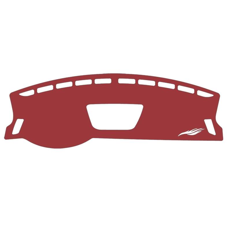 generisch Leder auto armaturenbrett abdeckung kompatibel mit VW Tharu 2025,Sonnenschutz, Staubschutz,auto armaturenbrett matte(RED) von generisch