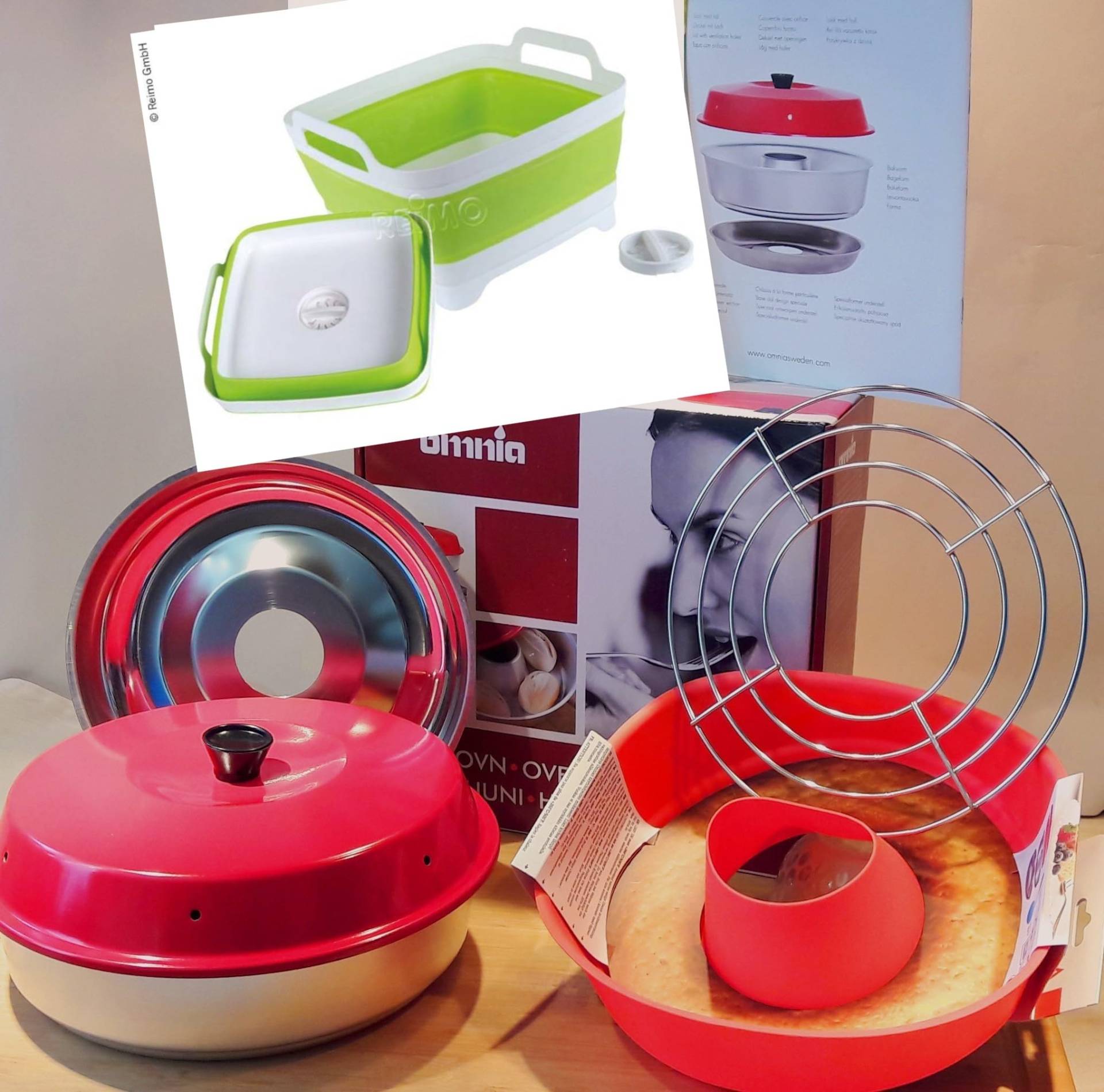 generisch Omnia Backofen Silikonform Aufbackgitter Tasche Spülschüssel faltbar +Topflappen generisch Omnia Backofen Silikonform Aufbackgitter Tasche Spülschüssel faltbar +Topflappen von generisch