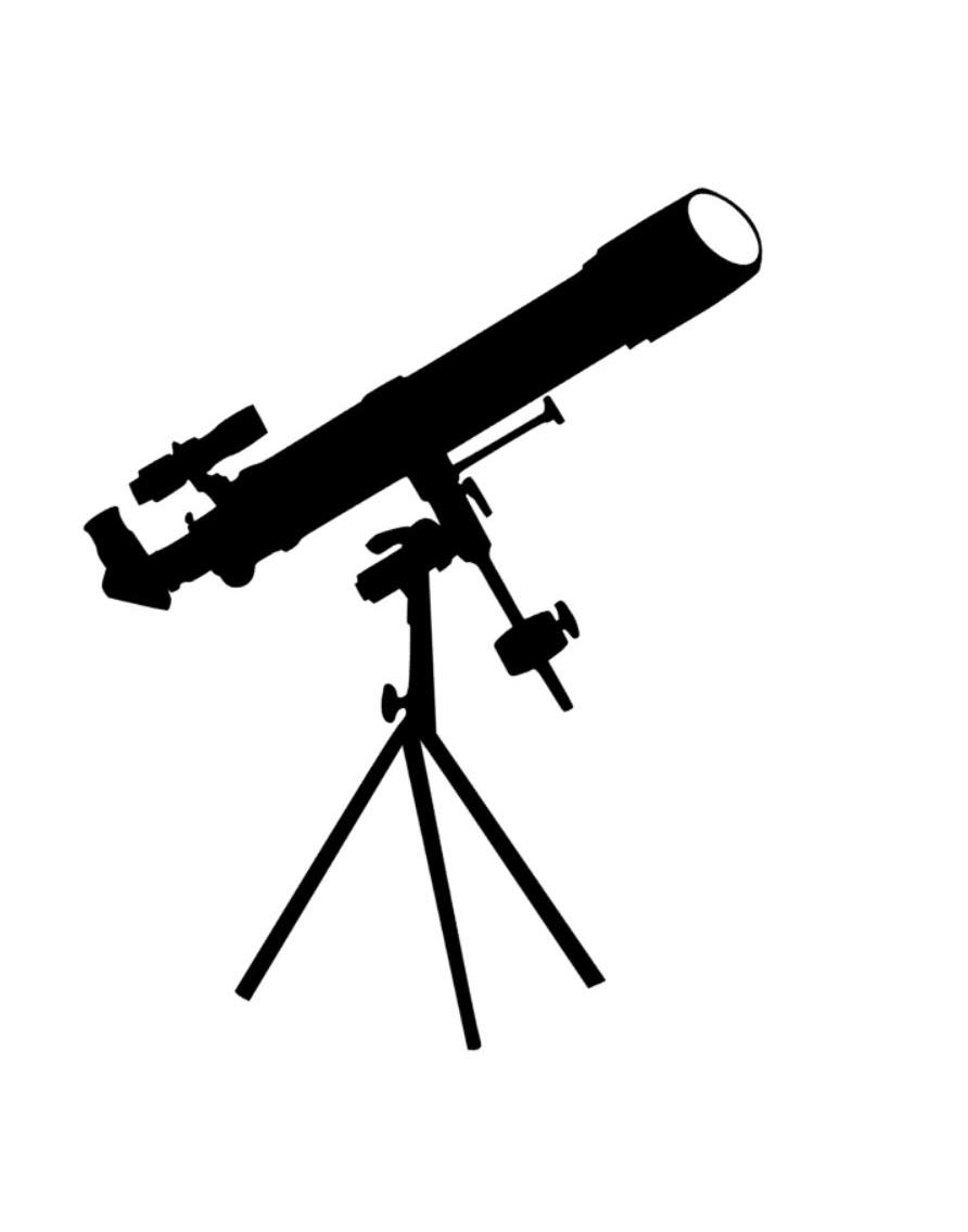 generisch Teleskop Aufkleber Astronnomie Fernrohr in 15cm 20cm 28cm 27cm Wandtattoo (252) (dunkelgrau matt, 15x20cm) von generisch