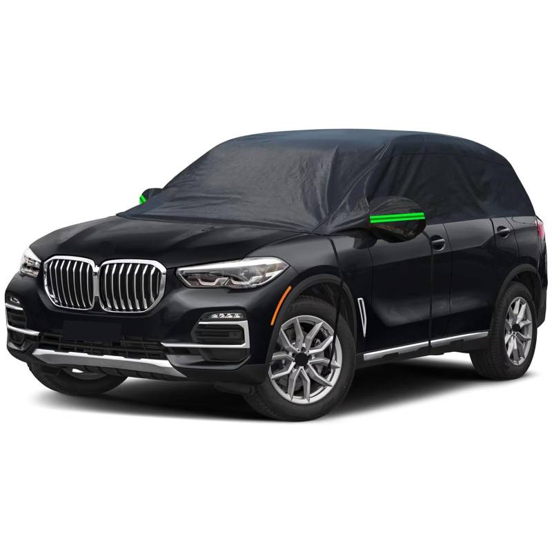 generisch halbgarage für Auto Winter kompatibel mit Jeep Renegade Compass Wrangler 2007, Schiebedach Abdeckung, Autofenster Abdeckung,Auto halbgarage（Black） von generisch