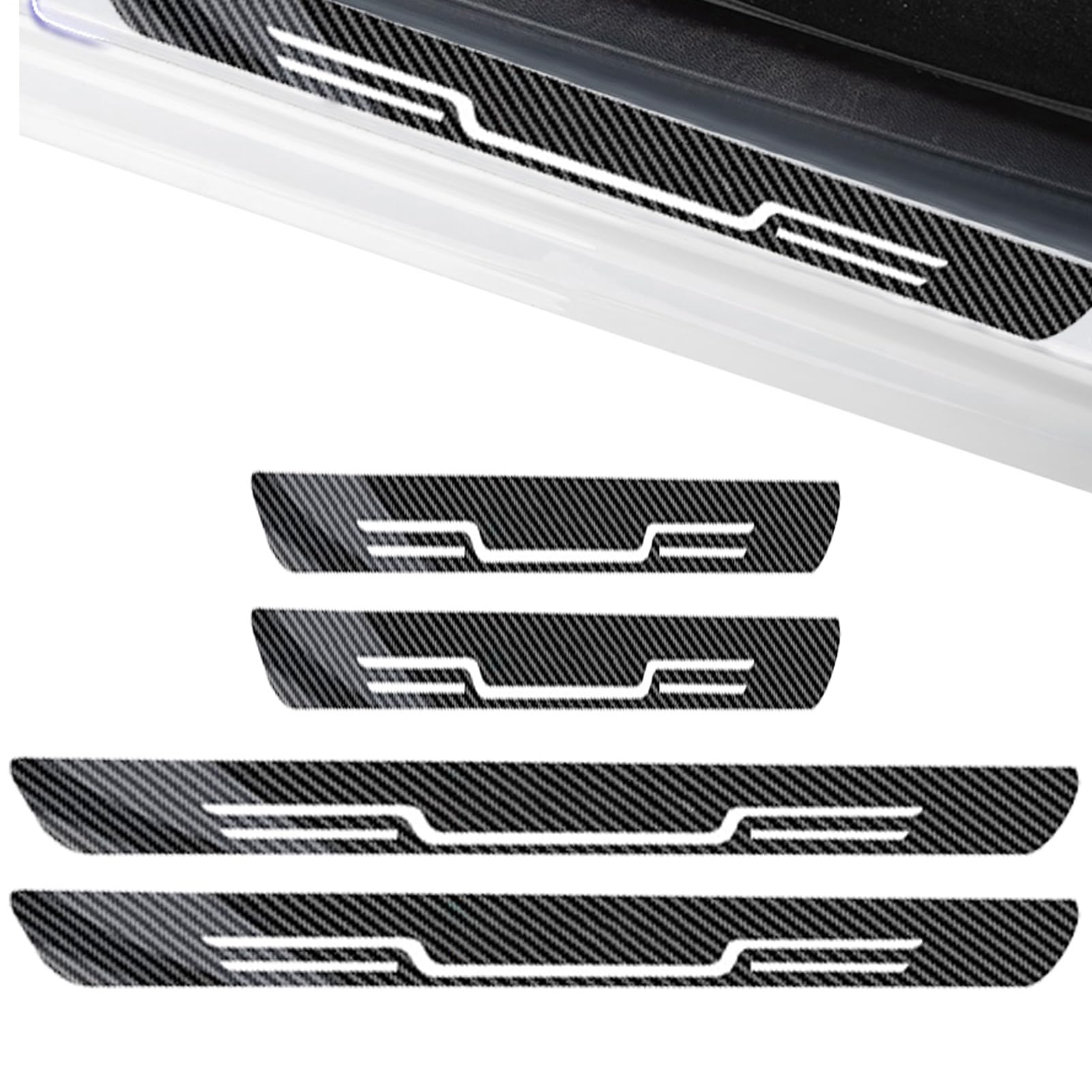 Türschwellenschutz - Schutzleiste Für Türschwellen | Schutzfolie Aus Carbonfiber Gegen Kratzer Für Autos & LKWs Mit Dekorativer Stufenabdeckung Türschwellenschutz - Schutzleiste Für Türschwellen | Schutzfolie Aus Carbonfiber Gegen Kratzer Für Autos & LKWs Mit Dekorativer Stufenabdeckung von gifyym