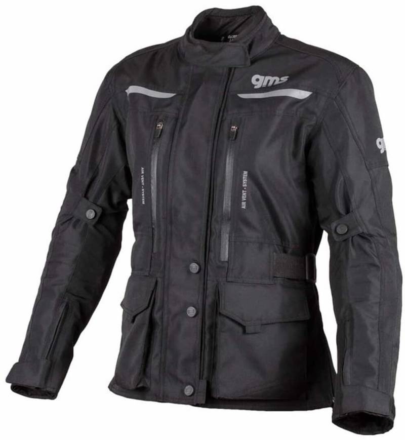 gms Gear Damen Motorrad Textiljacke, schwarz, 2XL von gms