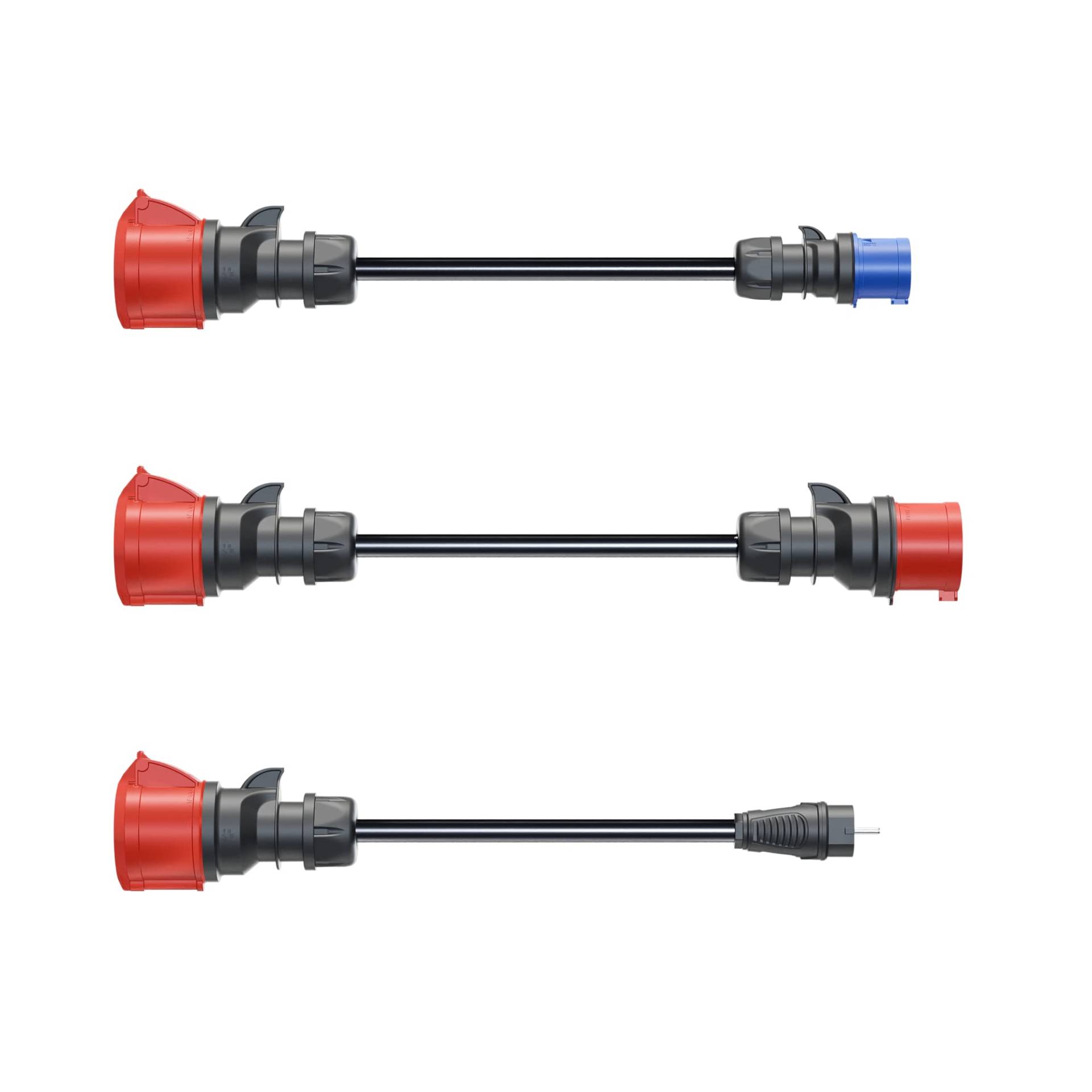 go-e Adapterset für Gemini Flex 22 kW Ladestation auf CEE rot 32A / CEE blau 16 A / 230V Haushaltssteckdose go-e Adapterset für Gemini Flex 22 kW Ladestation auf CEE rot 32A / CEE blau 16 A / 230V Haushaltssteckdose von go-e