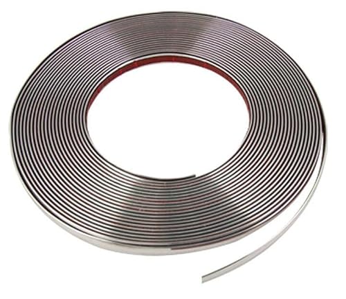 10mm Profi Chrom Streifen Aufkleber Silber Strip Auto Grill Extern Zierleiste 5M von goingfast