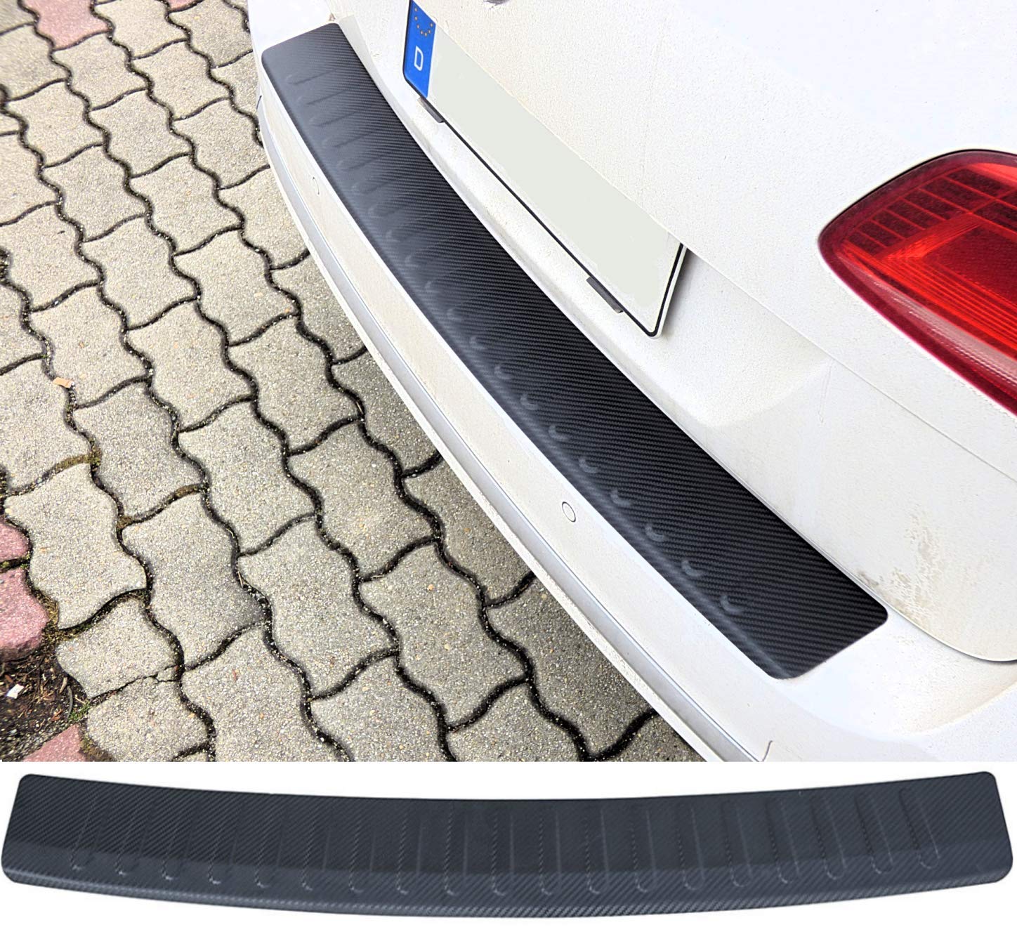 Fahrzeugspezifischer Ladekantenschutz Carbon Look mit Abkantung Metall von goingfast