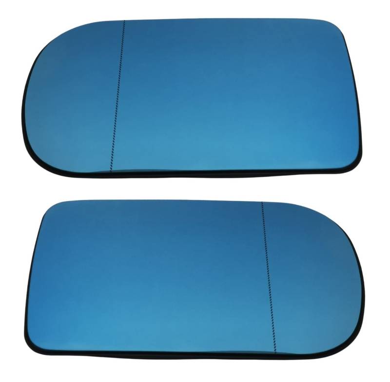 Für Fahrer- und Beifahrerseite Spiegelglas Asphärisch Blau beheizt LINKS und RECHTS für BMW E38 E39 Maße 166x106mm SET von goingfast