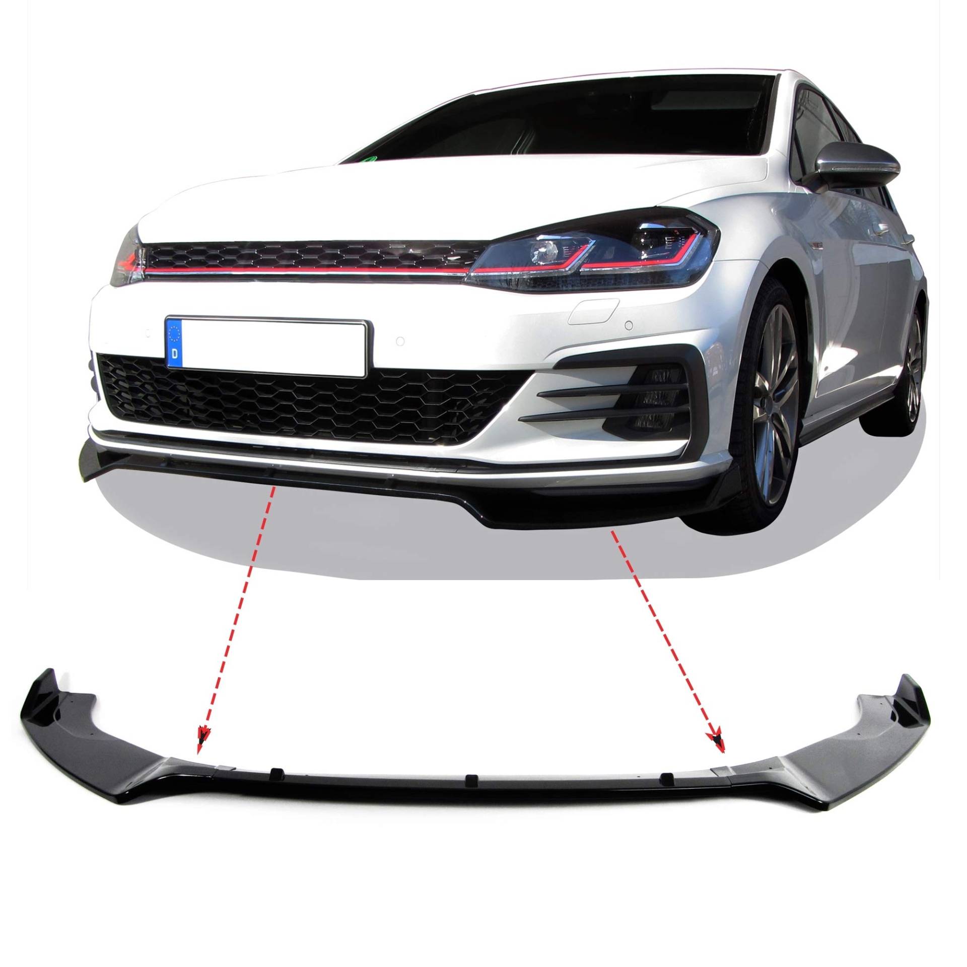Für VW Golf 7 GTI Front Spoiler Lippe Frontlippe Frontansatz Frontansatz Schwarz Für VW Golf 7 GTI Front Spoiler Lippe Frontlippe Frontansatz Frontansatz Schwarz von goingfast