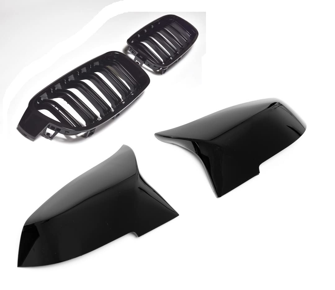 Kompatibel mit/Passend für BMW 3er F30/F31 Grill + Spiegelkappen Hochglanz Schwarz 2011-2019 Kompatibel mit/Passend für BMW 3er F30/F31 Grill + Spiegelkappen Hochglanz Schwarz 2011-2019 von goingfast