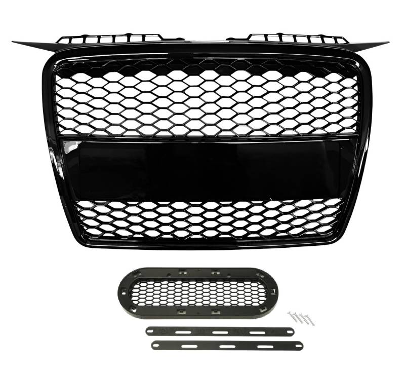 Kompatibel mit A3 8P Kühlergrill Sport Wabengrill Front Tuning Grill mit Emblemhalter von goingfast
